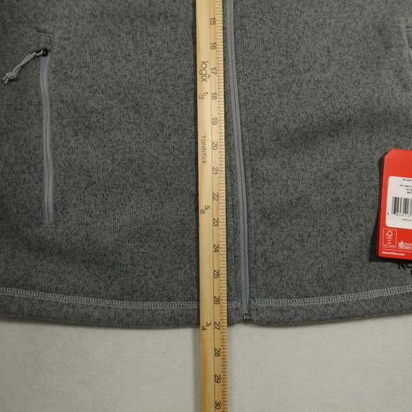 The North Face Vest Size Medium Gray Sweater Fleece Full Zip Gorpcore Logos NEW - Picture 9 of 13